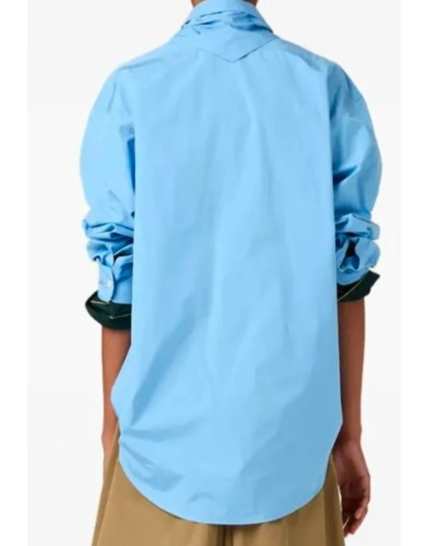 The Social 2025 Annaleigh Ashford Scarf Detail Poplin Shirt