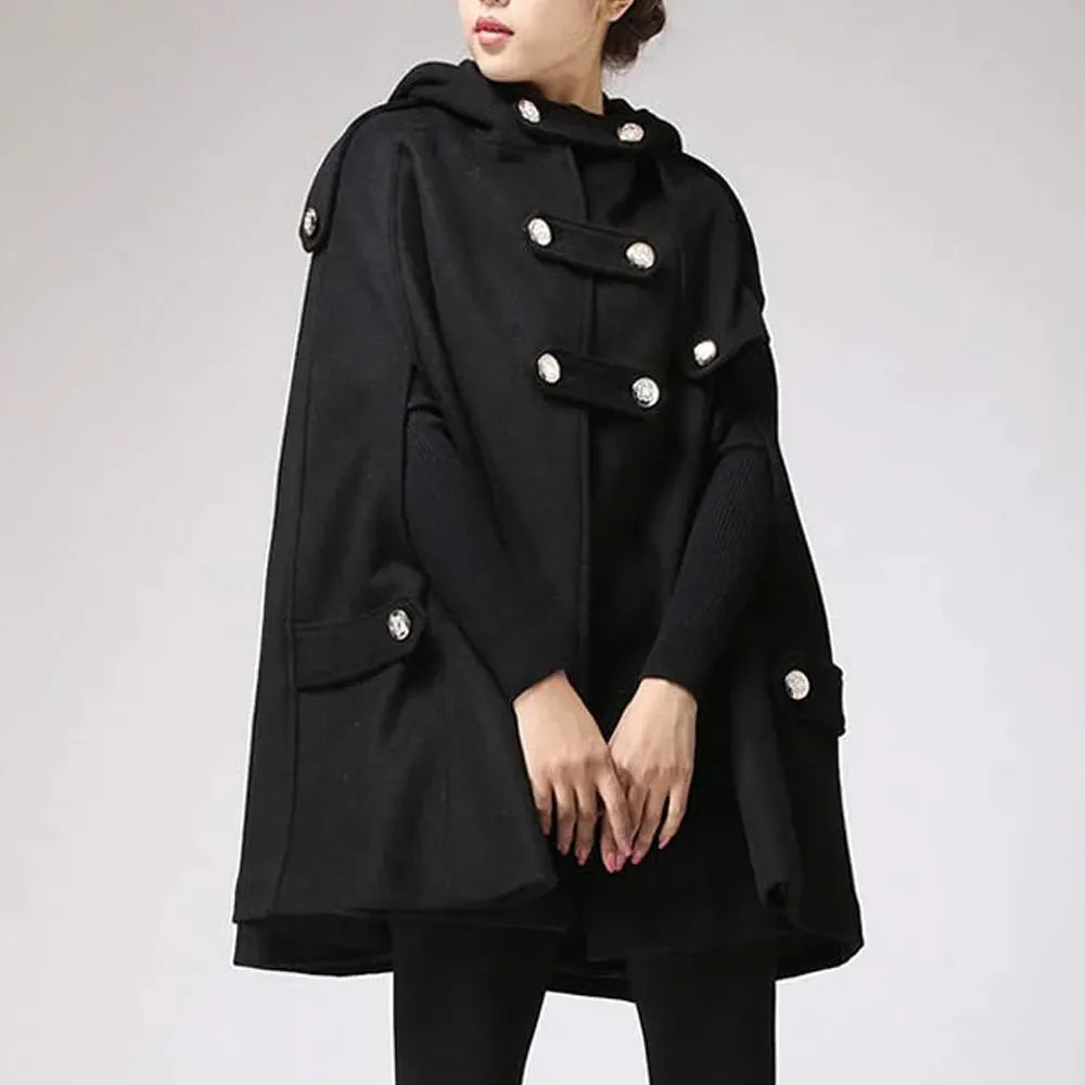 Women’s Classic Wool Hooded Cape
