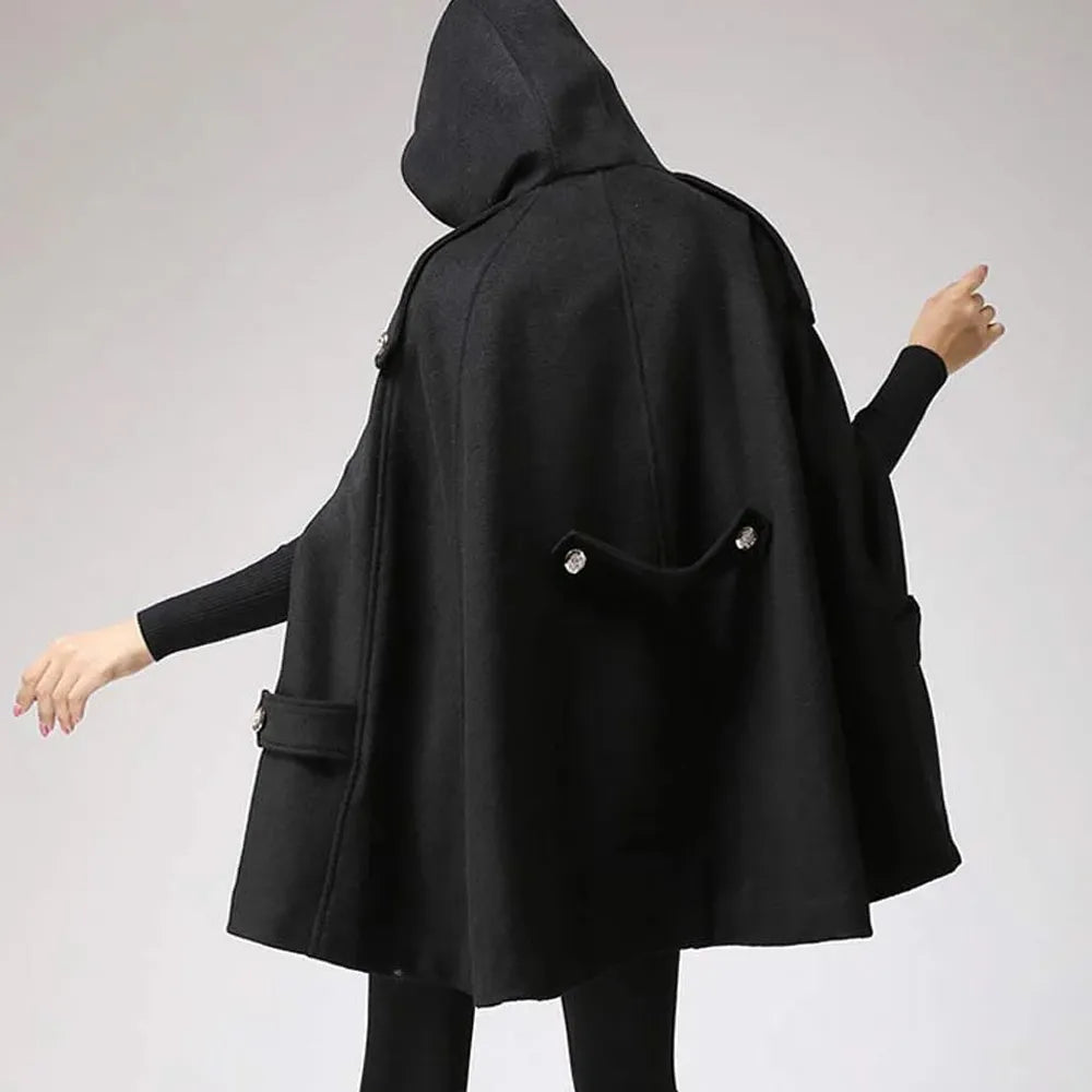 Women’s Classic Wool Hooded Cape