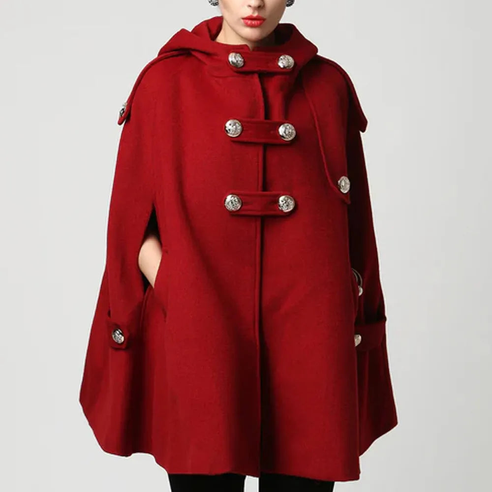 Women’s Classic Wool Hooded Cape