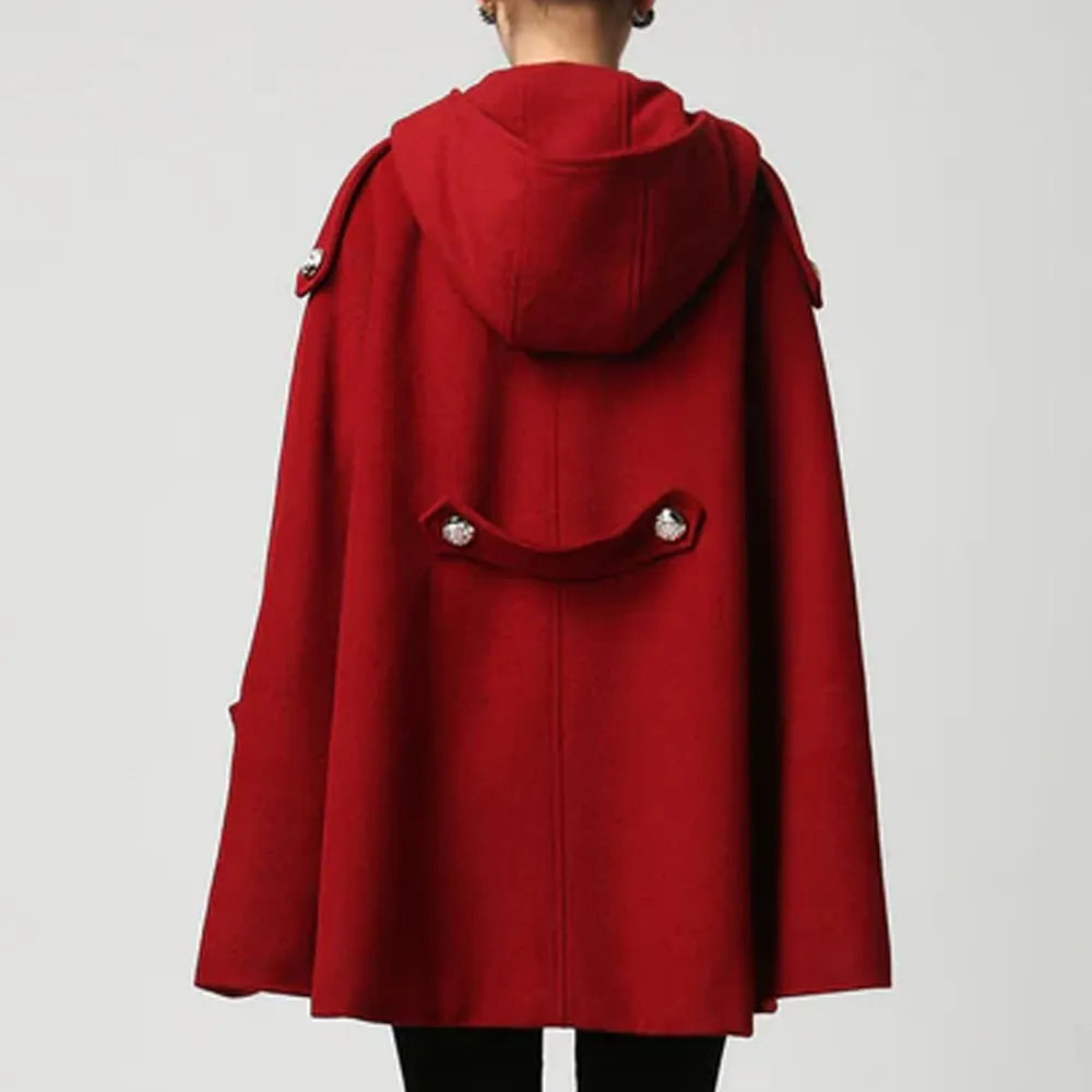 Women’s Classic Wool Hooded Cape
