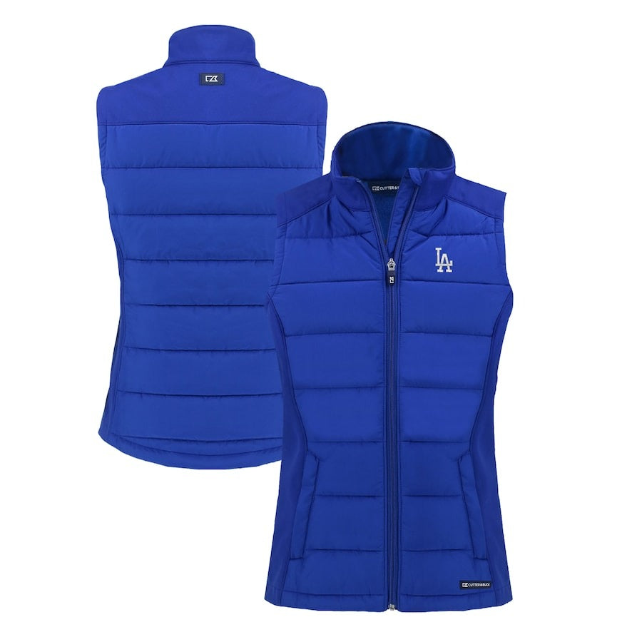 Women's Los Angeles Dodgers Cutter & Buck Royal Evoke Hybrid Vest