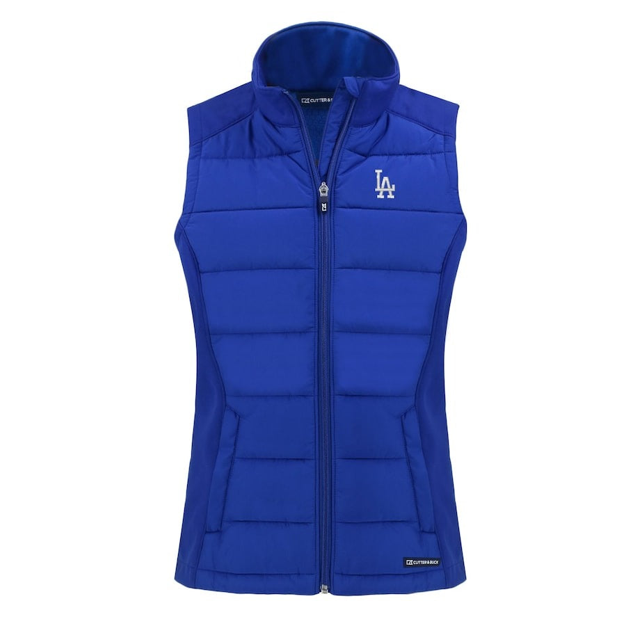 Women's Los Angeles Dodgers Cutter & Buck Royal Evoke Hybrid Vest