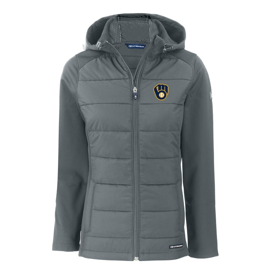 Milwaukee Brewers Cutter & Buck Steel Hoodie Jacket