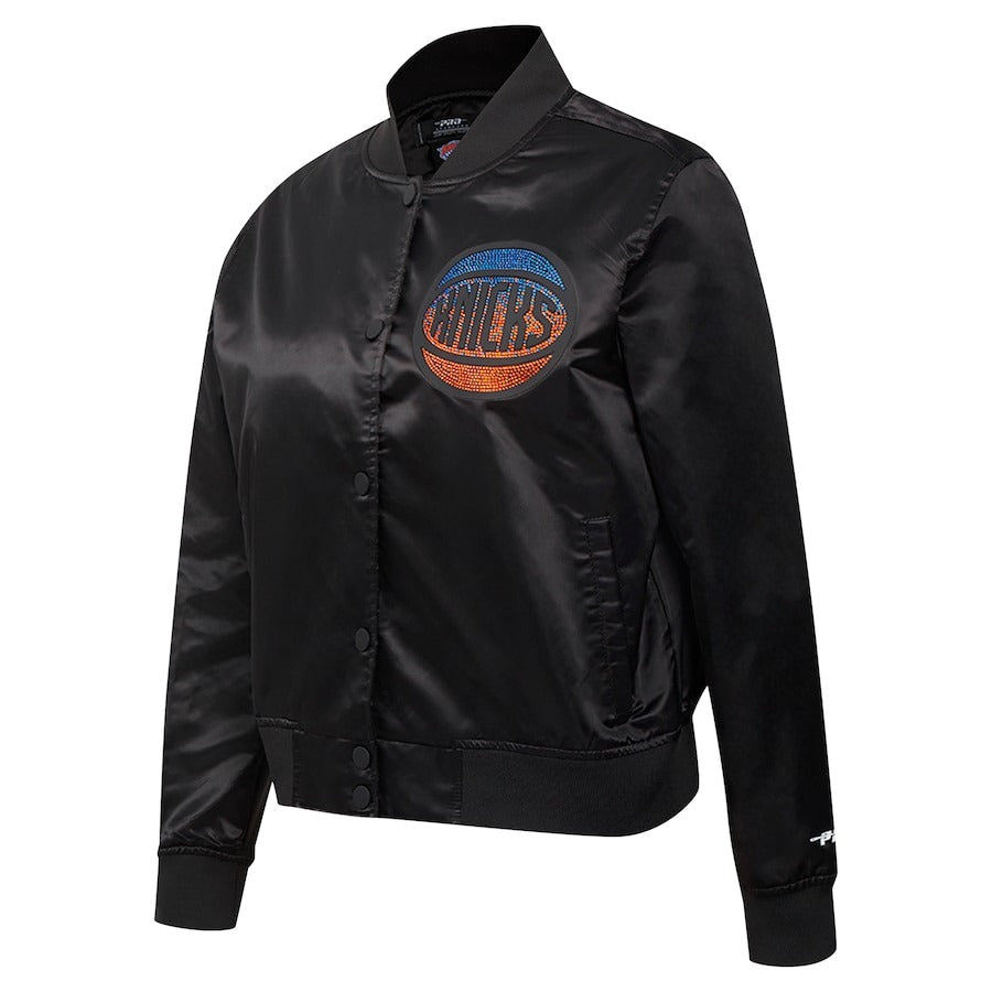 Standard Black New York Knicks Jeweled Satin Jacket