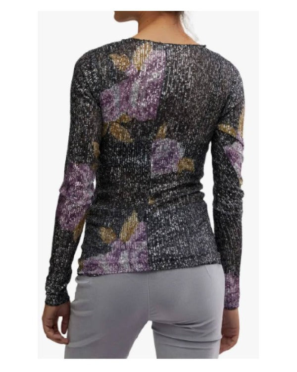American Idol S23 Drew Ryns Black & Purple Sequin Top