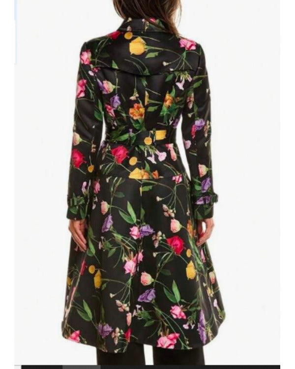 Elsbeth S02 Carrie Preston Floral Black Trench Coat