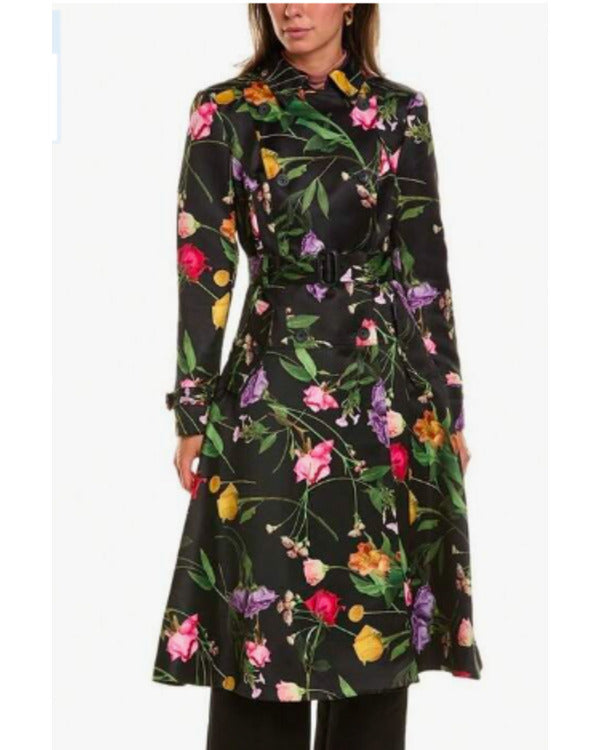 Elsbeth S02 Carrie Preston Floral Black Trench Coat