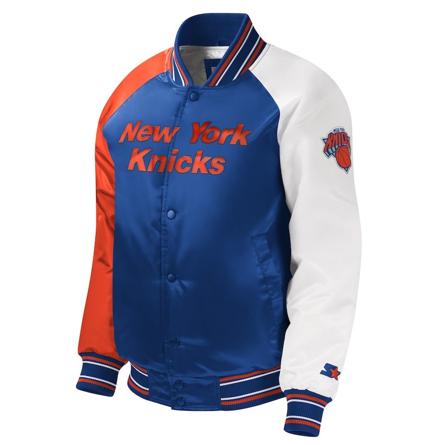 Starter Royal New York Knicks Raglan Varsity Jacket