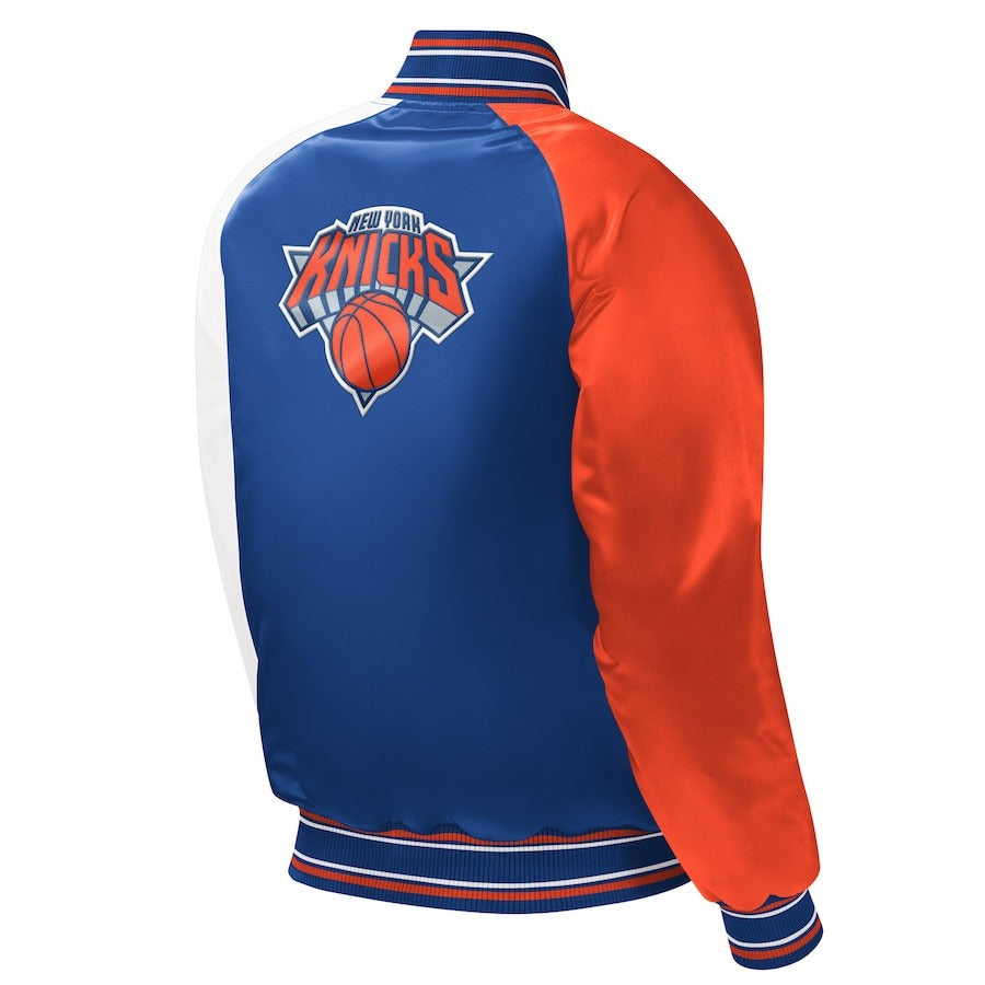 Starter Royal New York Knicks Raglan Varsity Jacket